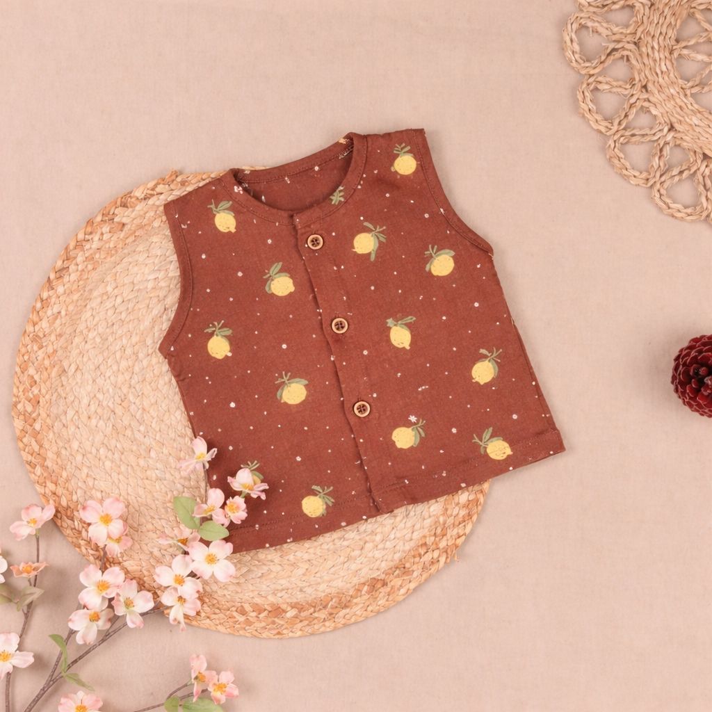 Brown Lemon Grove Sleeveless Vest