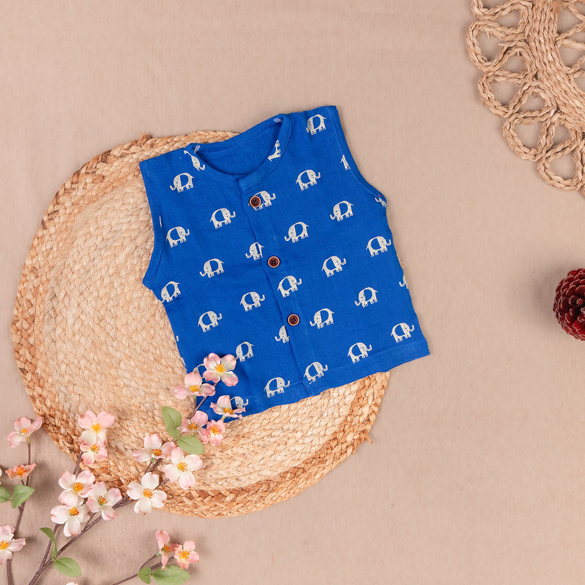 Blue Elephant - Muslin Vest