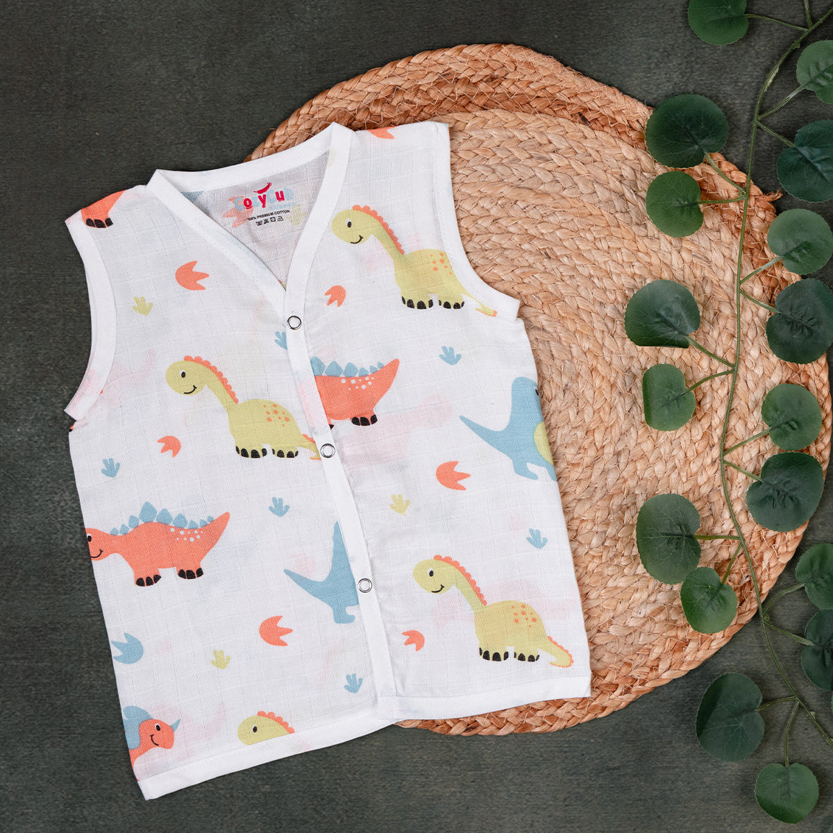 Charming Dinosaur - Muslin Jabla