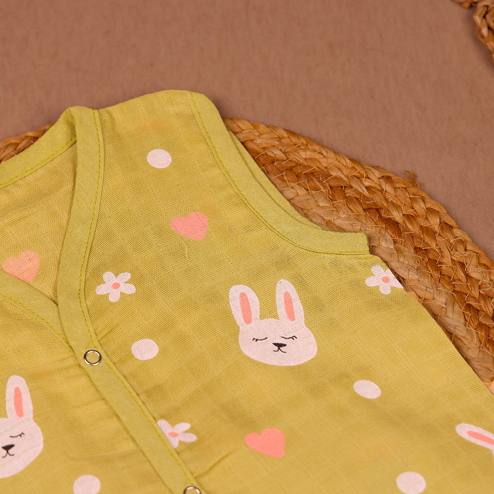 Bunny Meadow Muslin Jabla & Shorts Set