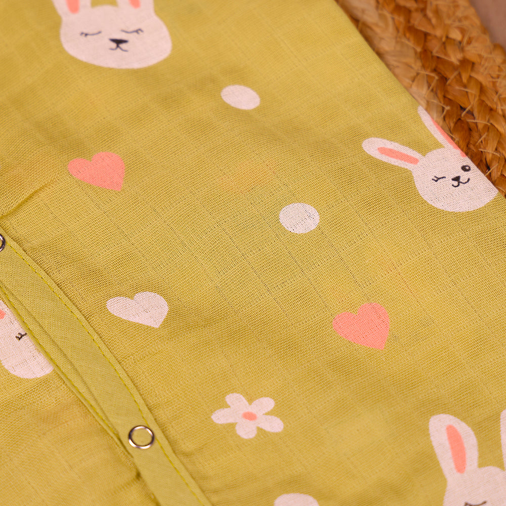 Bunny Meadow Muslin Jabla & Shorts Set