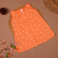 Peach Daisy Muslin Zip Frock