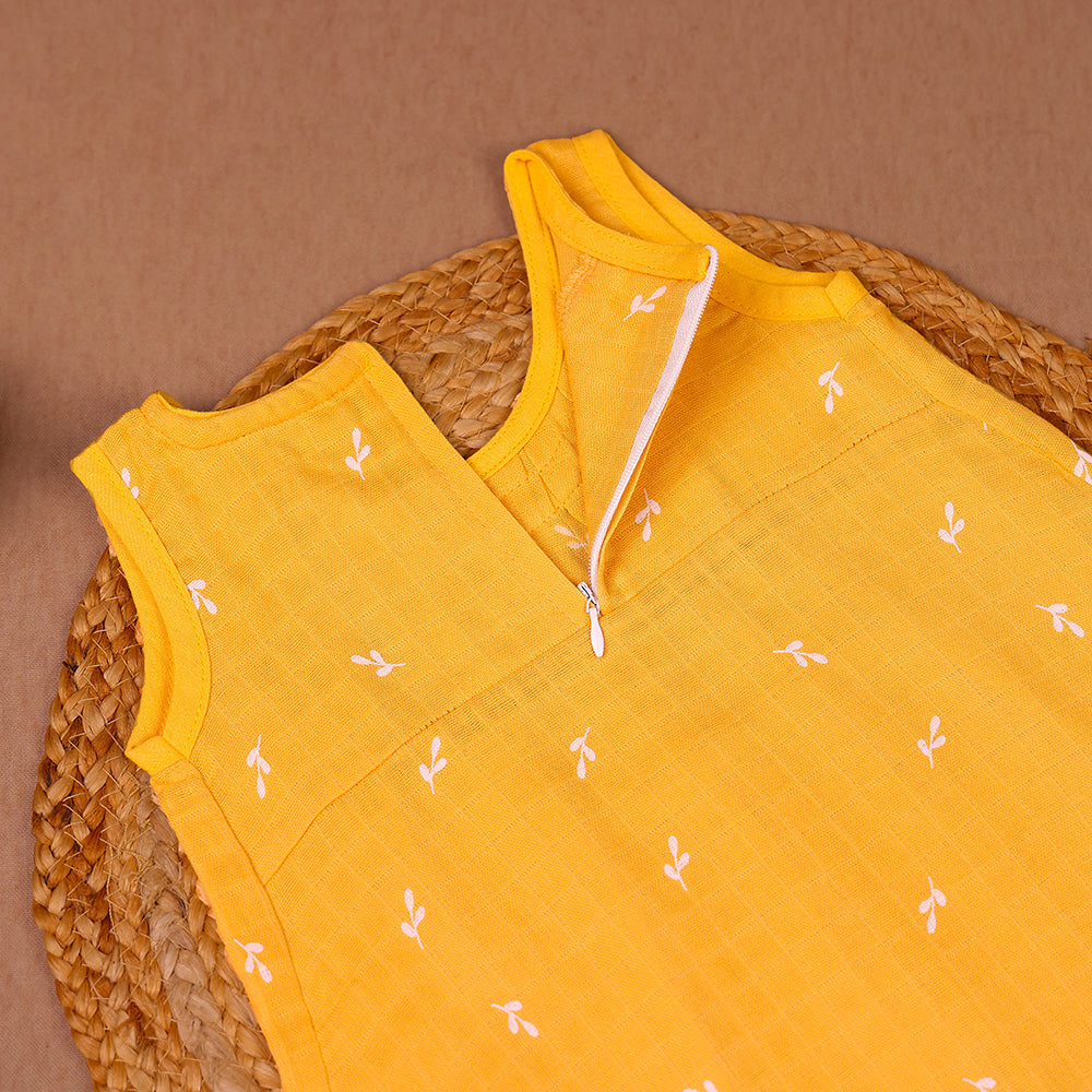 Sunshine Sprig Muslin Zip Frock