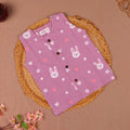 Dusty Pink Bunny Print Muslin Vest for Kids